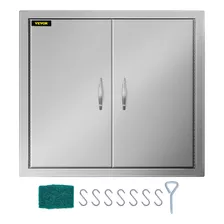 Vevor Puerta Doble Para Asador Acero Inoxidable 20x26 PuLG