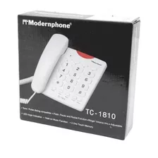 Teléfono Fijo Tc-1810 Modernphone 4 Memorias Rápidas Con Led