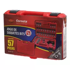 Chave Catraca 1/4 57pc -torx Fêmea,soquetes Curto E Longos