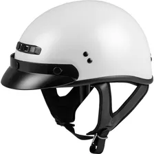 Medio Casco De Motocicleta Gm35 Street Blanco Perla, Ex...