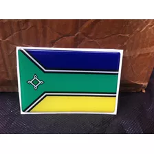 Adesivo Resinado Da Bandeira Do Amapá 9x6 Cm