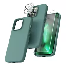 Funda Tocol 5 En 1 Para iPhone 13 Pro Max-verde