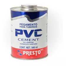 Pegamento Presto Tuberias Conexion Hidraulica Pvc Lata 946ml