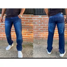 Jeans Hombres Corte Clásico Color Azul