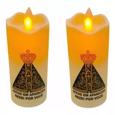 Kit 2 Velas Led Eletrônica Nossa Senhora Aparecida Envio-24h