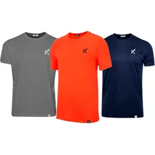 Kit 3 Camisas Esportivas Em Dry Fit