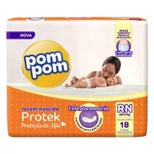 Fraldas Pom Pom Protek Proteção De Mãe Recém-nascido Rn 18 U