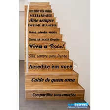 Adesivo Decorativo Escada Ou Parede Frase Lute Pelos...