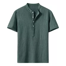 Camiseta Verde De Seda Helada Para Hombre, Camiseta De Manga