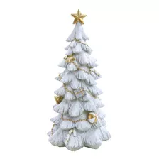 Árvore Decorativa De Resina Branco Com Led 24cm 1107794