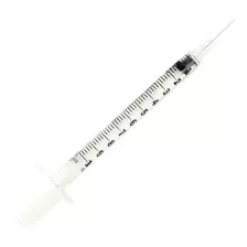 Jeringa Plástica Desechable 1ml Con Aguja 21g X 1/2 