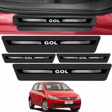 Kit 8 Peças Adesivo Soleira Porta Gol G3 G4 G5 G6 4pt- Preto