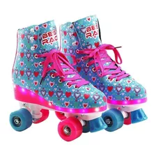 Patins Retrô 4 Rodas Com Led Tamanho 37/38 - Bbr Toys