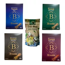 5 Erva Mate Brasão Verde Tereré 500g Menta Black Boldo Limão