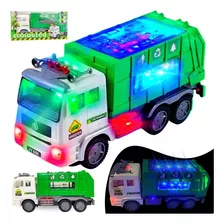 Caminhão Coletor De Lixo Bate Volta Com Luz Som Brinquedo