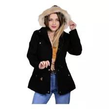 Parka Mujer Campera Corderito Abrigo C/capucha