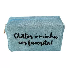 Nécessaire Organizadora Glitter É Minha Cor Favorita 20cm