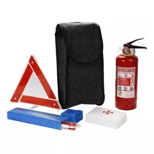 Kit Auto Seguridad Extintor 1kg Botiquin Triangulos Estuche