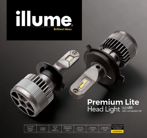 Focos Led Luces Illume Premium Lite  H4 H13 9004 9007 Faros Foto 2