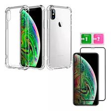 Capa Capinha Anti Shock + Película Vidro 3d P/ iPhone XS Max