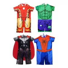 Kit 4 Fantasia Infantil Super Heróis