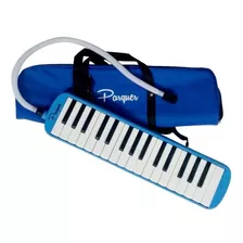 Melodica A Piano Parquer 32 Notas Con Funda Manguera Color Azul