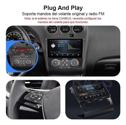 Android Touch Nissan Altima 06-12 Carplay Wifi Gps Radio Usb Foto 9