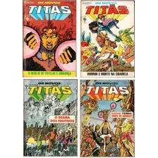 Os Novos Titãs - Gibi De Ficção E Heróis, Edição 7, Kit Com 4 Livros. Autor Marv Wolfman E George Perez, Português, Editora Abril, 1986