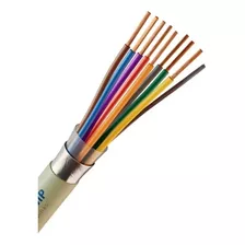 Cabo 22awg 6 Vias Manga Blindado Aluminio+ Dreno Bege 40mt