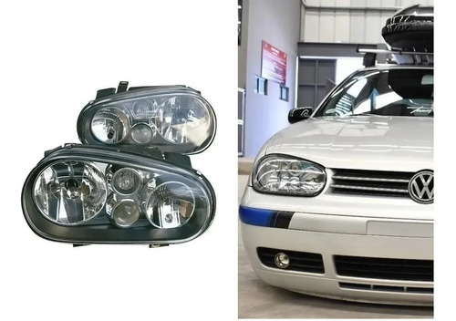 Faros Golf A4 Cabrio Gti Negros 1999 2000 2001 2002 2005 Foto 2