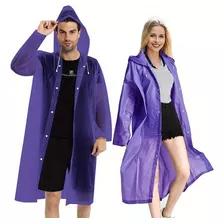  Poncho Impermeable Lluvia Estandar Adulto Con Gorro Violeta