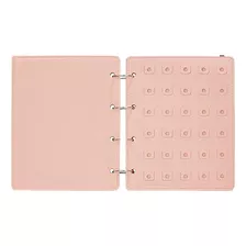 Pin Display Binder Stand Pin Display Titular 4 Páginas Rosa