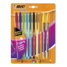 Bic 27205 Bolígrafo Cristal Fashion X8 + 2 Neón