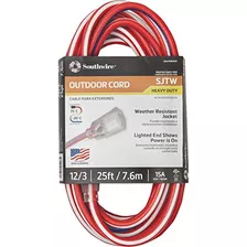 Southwire 2547swusa1 Extcord, 12/3 Sjtw 25' Wht/blu Le S+, 2