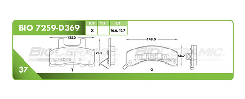 Balata Disco Delantera Chevrolet Silverado 1995-1999 5.7 Foto 2