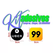 Kit 4 Adesivos Identificação Motorista Aplicativo Uber E 99