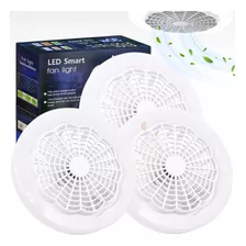 Lampara Y Ventilador 3 Pzs Foco Led De 30w 23cm Con Control