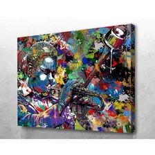 Quadro Canvas Homem Tocando Trombone Jazz Abstrato Musica