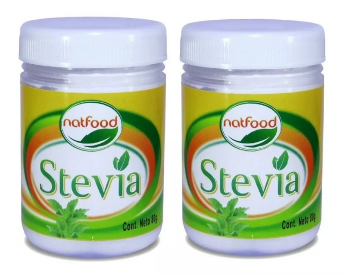 Stevia Pack 2 Unidades Endulzante Natfood+ Envio Gratis 80gr