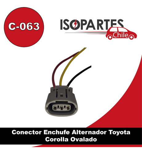 Conector Enchufe Alternador Toyota Corolla Ovalado Denso Foto 5