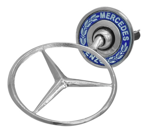 Emblema Mirilla Cofre Mercedes Benz Base Azul Metalico Foto 4