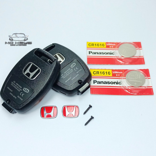 2 Carcasa Llave Honda Crv Civic City Fit Pilot Insigh Bot Pi Foto 7