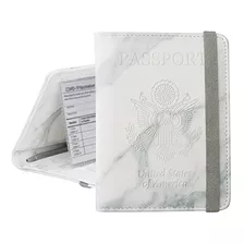 Porta Documentos Y Tarjetas De Pasaporte Y Vacuna Gris