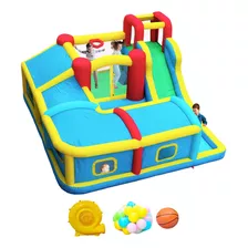 Wellfuntime Casa Inflable De La Despedida Con Tobogan, Casti