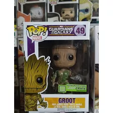 Funko Pop Groot # 49 Loot Crate Exclusive Glow In The Dark 