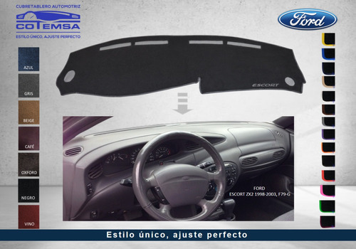 Cubretablero Bordado Ford Scort, 1998 A 2003 Foto 6