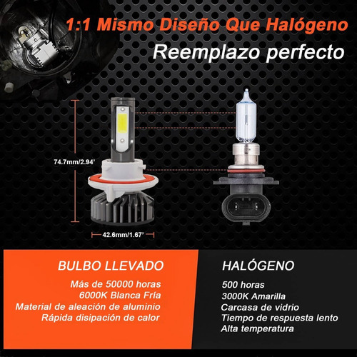 Kit De Faros Delanteros Led Para Jeep Liberty 2008-2012 H13 Foto 2