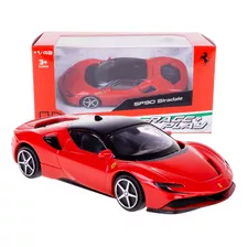 Miniatura De Ferro Ferrari Sf90 Stradale 11cm 1/43 Bburago