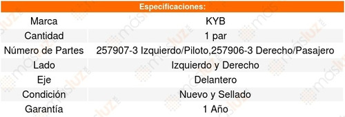 Set 2 Amortiguadores Gas Kyb Delantero Peugeot Partner 04_09 Foto 4