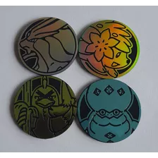 067 Kit 4 Moedas Originais Pokemon + Brindes